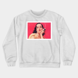 Vintage smoking woman Crewneck Sweatshirt